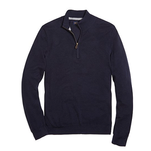 Pique Stitch Half-Zip - Navy